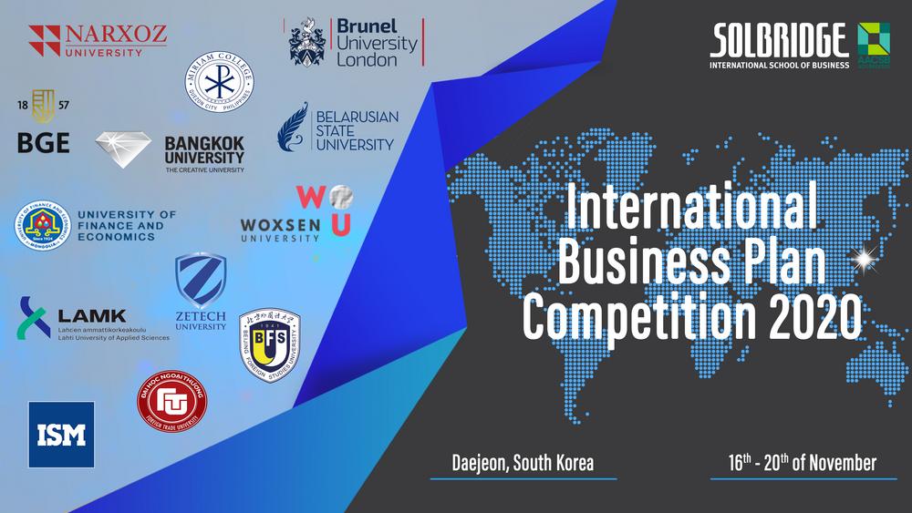 SolBridge will be hosting its 8th International Business Plan Competition (IBPC) from 16th – 20th November 2020