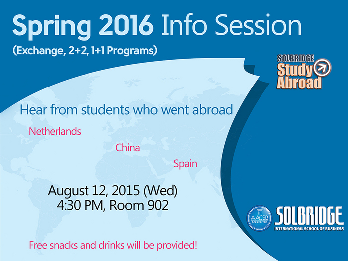 Solbridge Study Abroad Spring 2015 Info Session