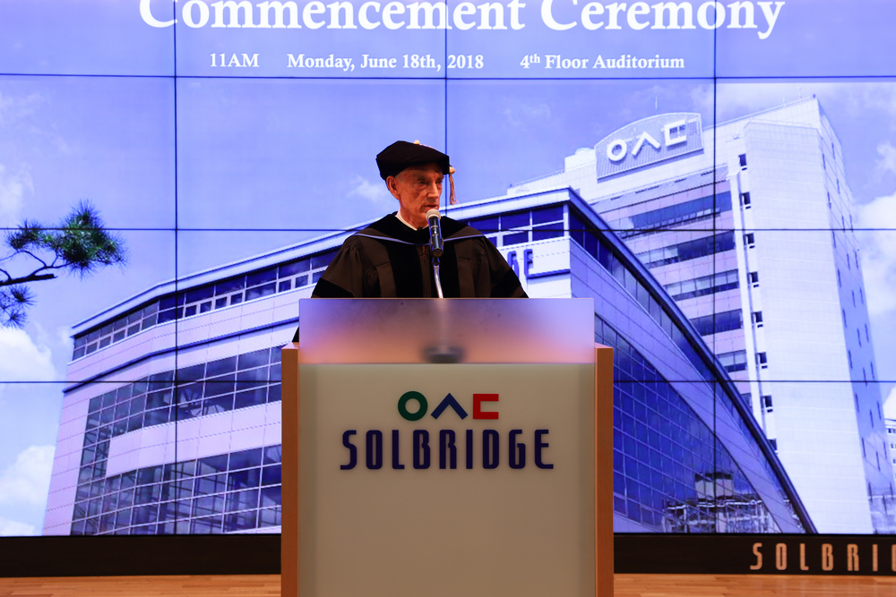 Dean Rose’s Message to the Class of 2018; SolBridge Commencement Ceremony Spring 2018