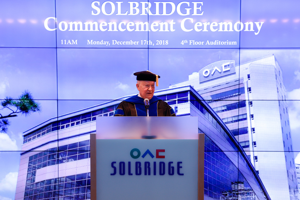 President Endicott’s Message to the Class of 2018; SolBridge Commencement Ceremony Fall 2018