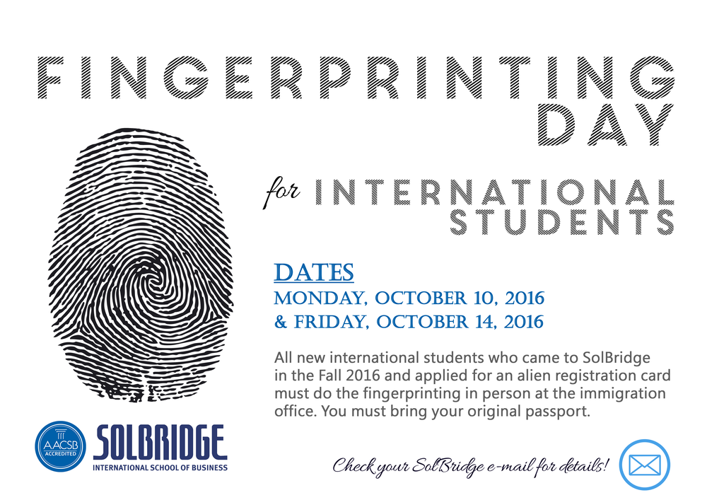 Fingerprinting for International Students