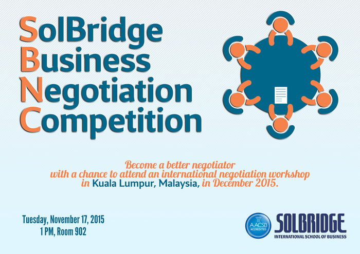 2015 Fall, Business Negotiation Competition