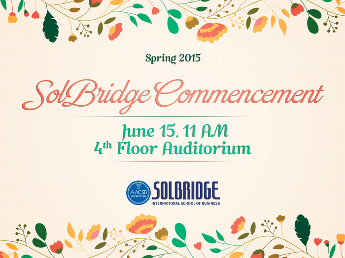 2015 Spring SolBridge Commencement
